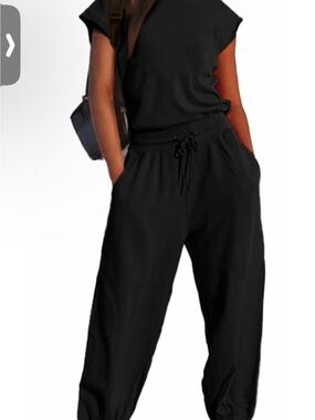 Glamaker Black Cropped Jumpsuit